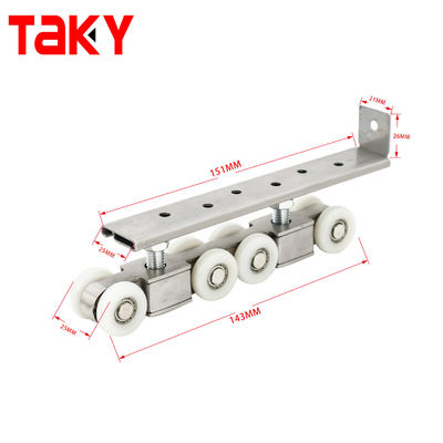 Zinc Plating Iron Nylon Wardrobe Sliding Fitting System for Customer Requirements