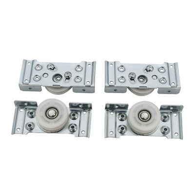 Phụ kiện bánh xe con lăn cửa xếp sắt và nylon cho cửa tủ quần áo trượt 8.5cm*11cm