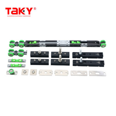 Bộ đồ trượt bánh xe phần cứng tuổi thọ dài cửa đóng mềm gấp đôi pulley đệm cuộn