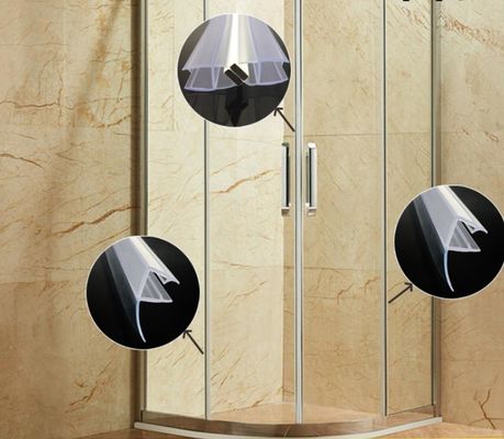 Dải niêm phong chống nước PVC trong suốt cho cửa kính phòng tắm trượt 6-12mm