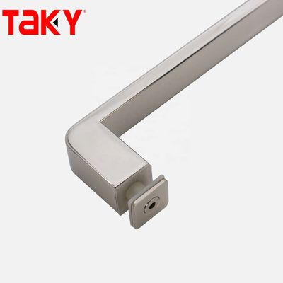 12mm Độ dày kính thép không gỉ ống hình chữ nhật thanh cửa kính thẳng tay cầm kéo một bên