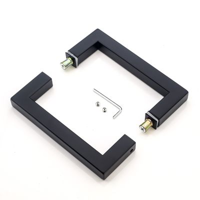 Thép không gỉ Square cửa tắm tay cầm 6 "8" trở lại để lại cho thiết kế khách sạn hiện đại