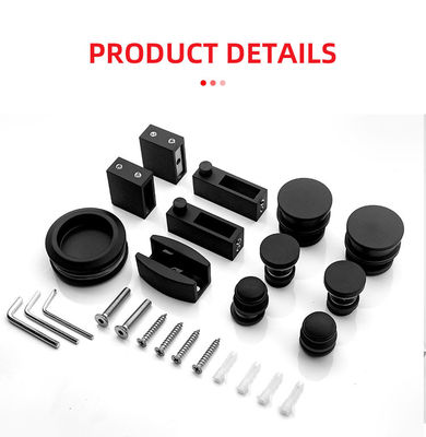Sliding Door Track Barn Kit Shower Hardware Accessories Glass Stainless Steel Matt Màu đen