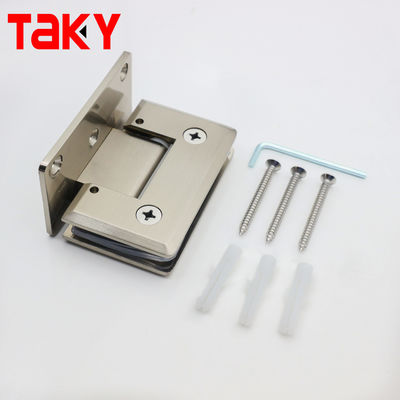 Phòng tắm bằng thép không gỉ chà nhám cửa kính bản lề 90 độ đến bản lề cửa kính