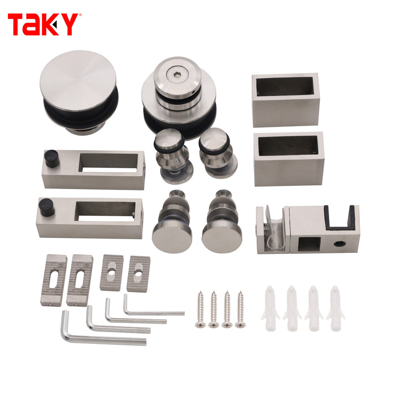 Bán nóng Phụ kiện phòng tắm không khung phù hợp với bộ dụng cụ hệ thống cửa kính trượt