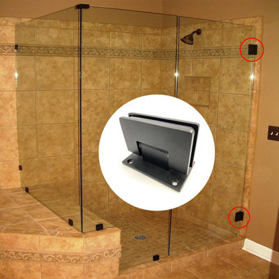 Giá tốt Bản lề cửa tắm 90 độ bằng thép không gỉ 304 màu đen mờ cho kiểu dáng vuông vắn trực tuyến