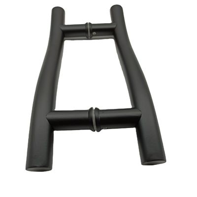 Giá tốt Tay nắm cửa sổ 8 inch màu đen Tay nắm cửa kính trong lớp hoàn thiện Chrome Thép không gỉ 304 trực tuyến