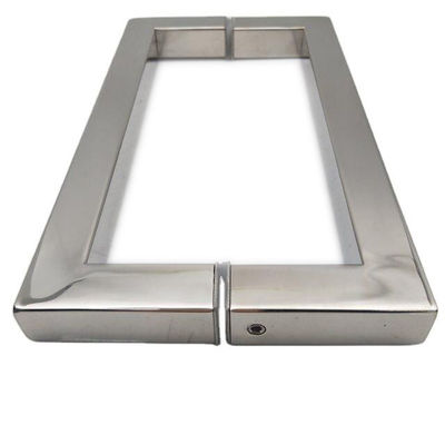 Giá tốt Đẹp Chrome kết thúc Stainless Steel Square Pivot cửa kính tay cầm với và mẫu trực tuyến