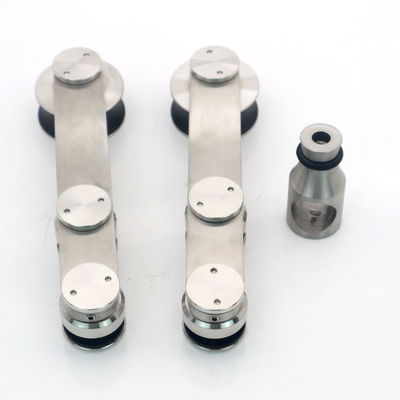 Giá tốt Phần cứng hệ thống cửa trượt bằng tấm Chrome cho thùng tắm bằng gỗ không khung kính trực tuyến