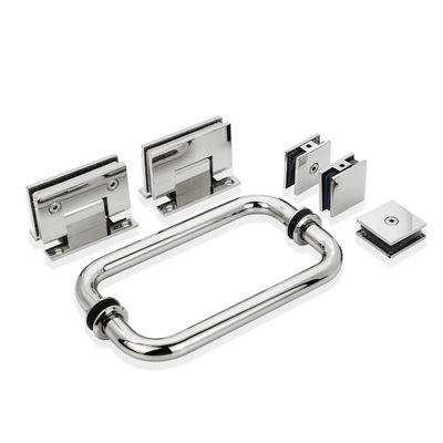 Giá tốt Long Life Square 90 độ Stainless Steel đánh bóng mềm đóng màn hình tắm thủy tinh pivot cửa móc trực tuyến