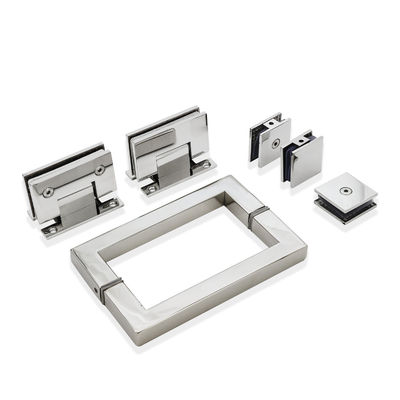 Giá tốt Square Handle Glass Clamp Kit Chân thép không gỉ vững chắc cho cửa tắm không khung trực tuyến