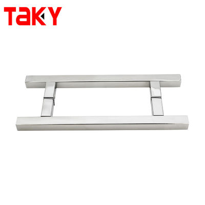 Giá tốt Tay nắm cửa kính vuông Villa bằng thép không gỉ 304 mạ chrome cho cửa kính cường lực trực tuyến