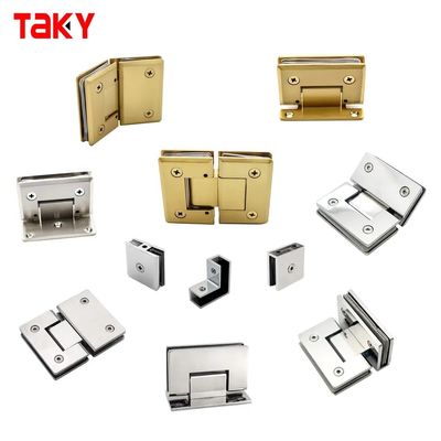 Giá tốt Khóa cửa an toàn 8-12MM thủy tinh đánh răng vàng tắm không khung cửa kính pivot hinge trực tuyến