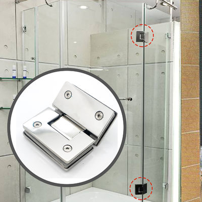 Giá tốt Bản lề kính Niken mờ Góc mở 135 độ Lý tưởng cho Vách tắm kính trực tuyến
