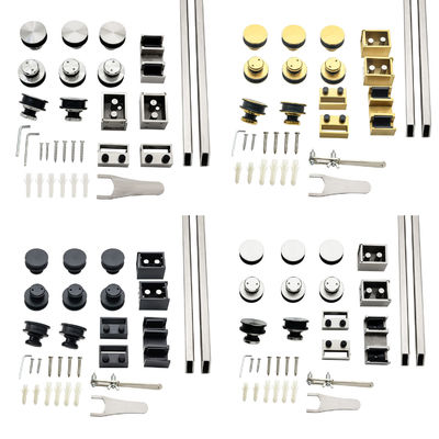 Giá tốt Thiết kế hiện đại Double Pipe Bar Frameless Ss304 8-12mm Tắm cửa trượt trực tuyến