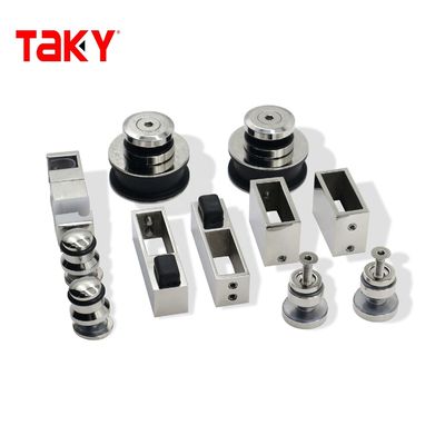 Giá tốt Hệ thống phòng tắm kính cửa lùa góc 180 độ bằng ống vuông SS304 - Nâng cấp trực tuyến