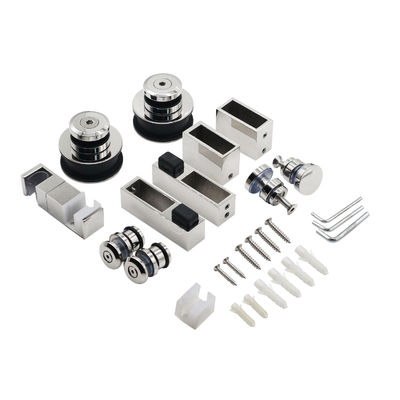 Giá tốt Bộ phụ kiện cửa kính tắm trượt lùa kiểu chuồng ngựa, ray treo, bánh xe, bằng thép không gỉ không khung trực tuyến