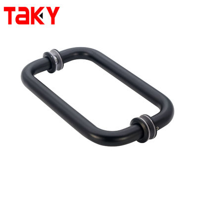 Giá tốt Matte đen satin tròn thép không gỉ kéo tay cầm vòi sen tay cầm cửa kính trực tuyến