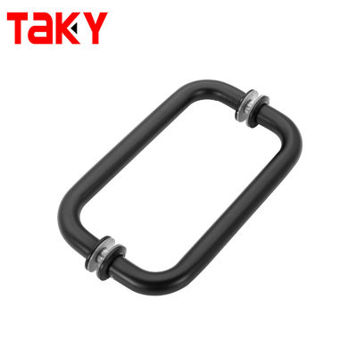 Matte Black Stainless Steel 304 Modern Glass Door Round Tubular Back to Back Pull Handle