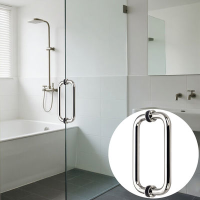 Giá tốt Tay nắm cửa kính trượt hình ống tròn mạ bạc điện bằng thép không gỉ 304 trực tuyến