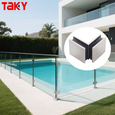 Giá tốt Giá đỡ cửa kính bằng thép không gỉ đánh bóng 90 độ Kẹp cố định vuông cửa trực tuyến