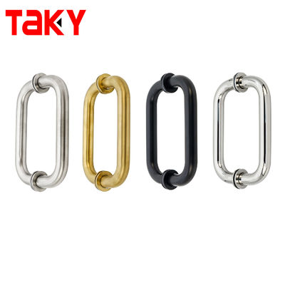 Giá tốt Tay nắm cửa kính buồng tắm bằng thép không gỉ SS304 với kích thước 203*203*19*1.0mm và hoàn thiện Bóng/ Niken xước/ Đen trực tuyến