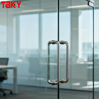 Thanh treo khăn hiện đại Back to Back Tay cầm bằng thép không gỉ không khung Cửa kính kéo