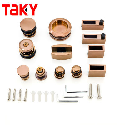 Giá tốt Rose Gold Stainless Steel 304 Sliding Door System Glass Door Hardware Kit trực tuyến