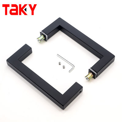 Phong cách hiện đại Thép không gỉ Tay nắm cửa kính Màu đen mờ Cửa kéo Tay nắm vòi hoa sen