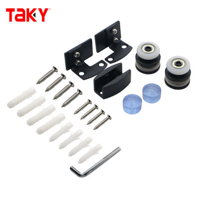 Giá tốt Stainless Steel 304 Black Bathroom Sliding Door Kit Sliding Shower Glass Door Hardware System trực tuyến