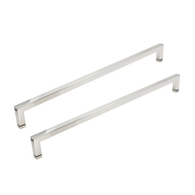 Giá tốt Thép không gỉ Bạc vuông Cửa phòng tắm kéo Thanh treo khăn Tay nắm cửa kính trượt trực tuyến