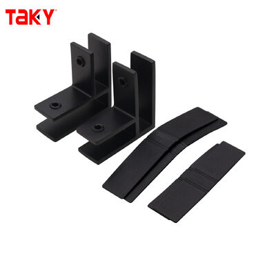 Đầu nối cửa kính hình chữ F bằng thép không gỉ 316 cho kính 8-12mm với thiết kế không khung hiện đại