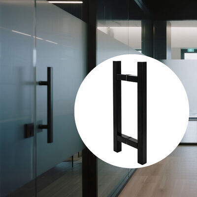 Tay nắm cửa kính phòng tắm bằng thép không gỉ SS304 hiện đại với kích thước 203*203*19*1.0mm và hoàn thiện đánh bóng