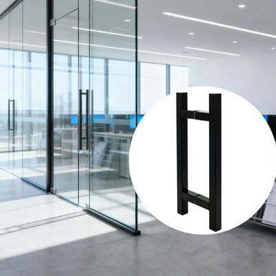 Stainless Steel Push Pull Door Handle Commercial Grade Modern Design H Shaped for Hotel