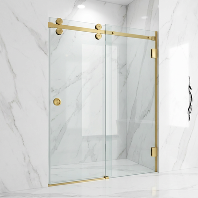 Giá tốt Bộ cửa kính trượt vàng Phòng tắm bằng thép không gỉ Hệ thống cửa trượt kính trực tuyến