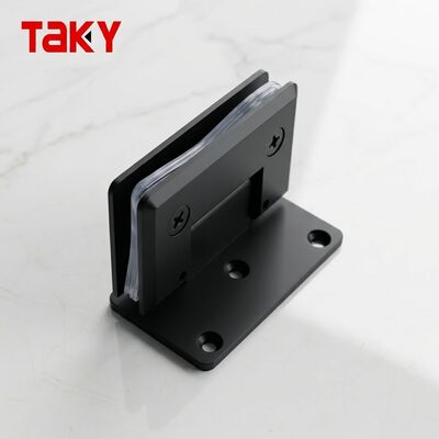 Giá tốt Dễ dàng lắp đặt Cửa tắm vòi sen màu đen mờ Bản lề vòi sen bằng thép không gỉ 90 độ vuông trực tuyến