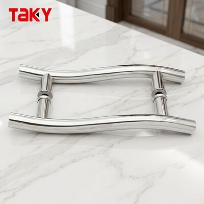 Giá tốt Dễ dàng lắp đặt Văn phòng hiện đại Thép không gỉ Phòng tắm Cửa kính Tay nắm kéo trực tuyến