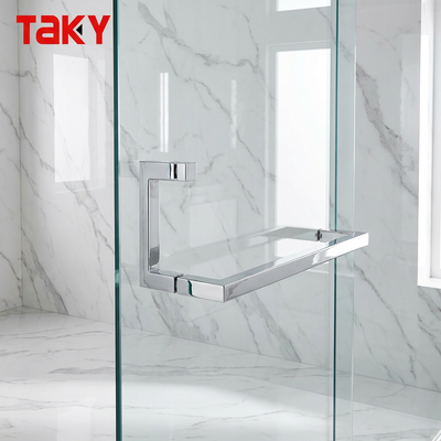 Giá tốt Tay cầm vuông bằng thép không gỉ Thanh treo khăn Cửa tắm Tay nắm cửa kính trực tuyến