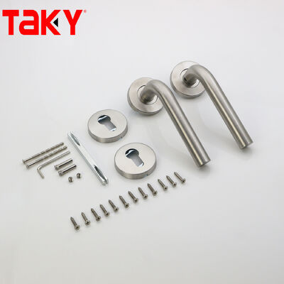 Dễ dàng lắp đặt Khách sạn Tay nắm khóa cửa nội thất bằng thép không gỉ được đánh bóng hiện đại 304/201